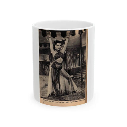 Debra Paget #413 - Show Mag. '55 - 1 B&W Photo (Vintage Female Icon) White Coffee Mug-11oz-Go Mug Yourself