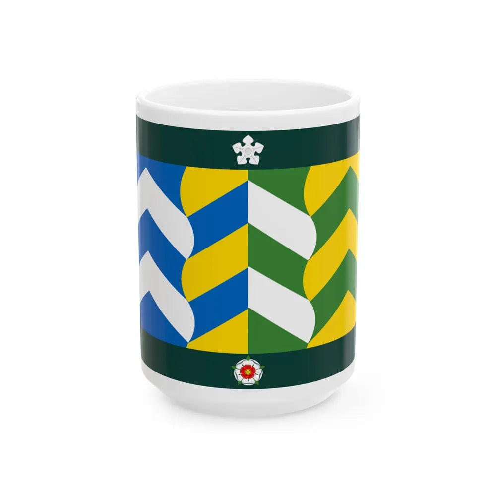 Flag of Cumbria UK - White Coffee Mug-15oz-Go Mug Yourself