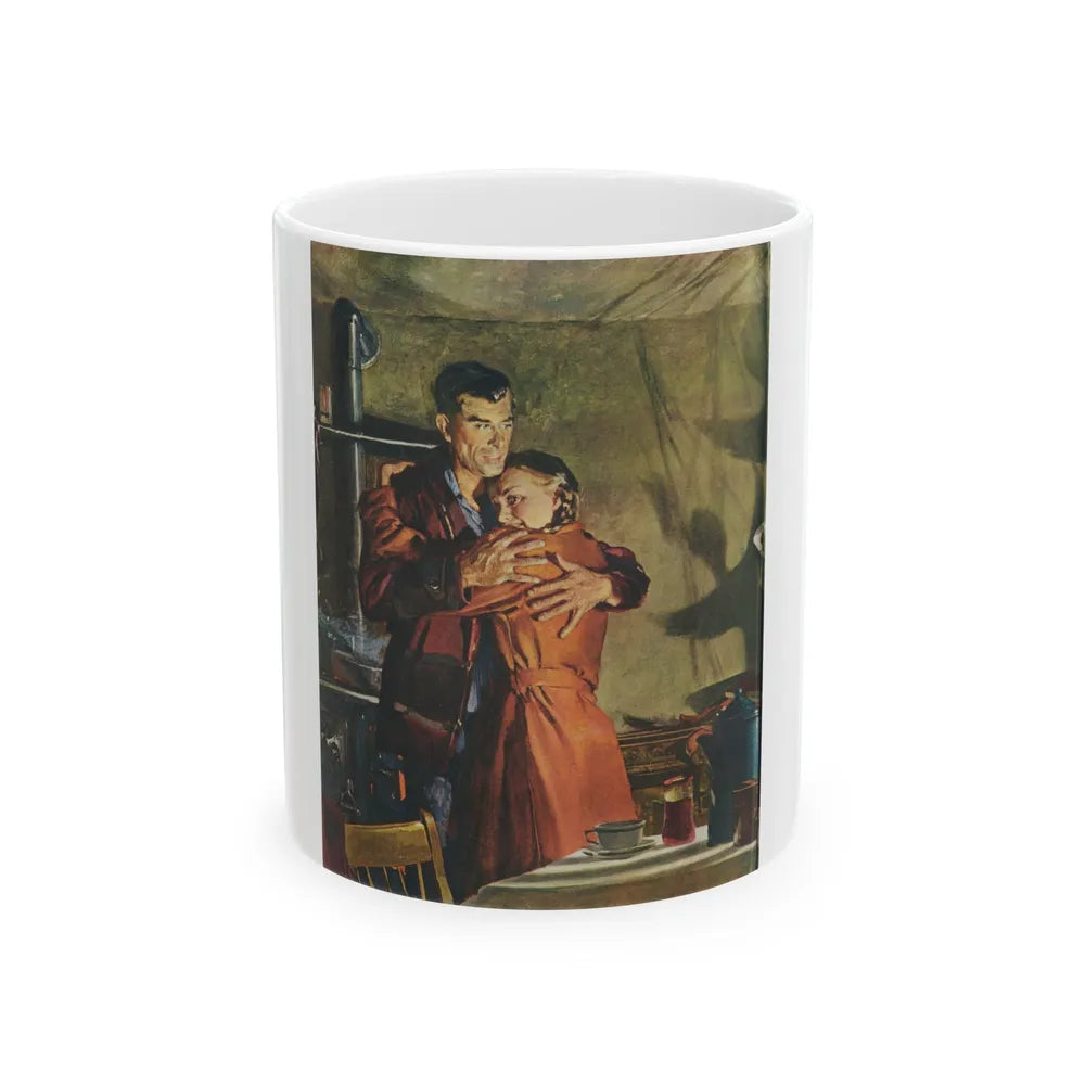 Fiction Illustration in Saturday Evening Post. Illustrator and date unknown - White Coffee Mug-11oz-Go Mug Yourself