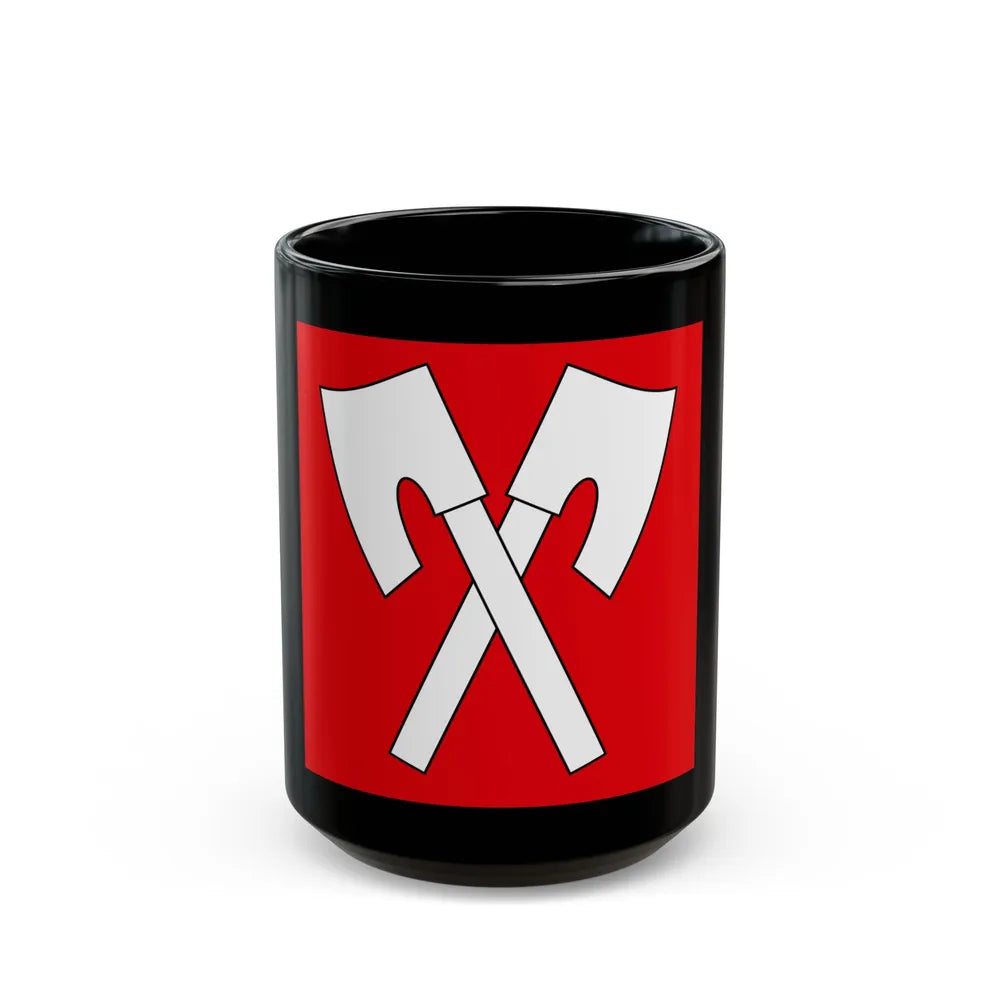 Flag of Biel Switzerland - Black Coffee Mug-15oz-Go Mug Yourself