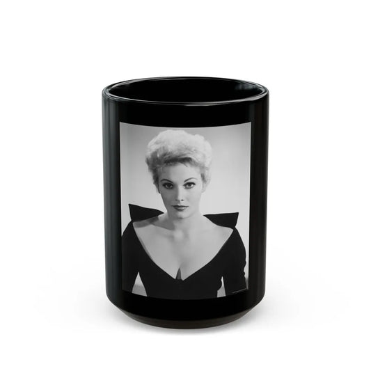 Kim Novak #43 (Vintage Female Icon) Black Coffee Mug-15oz-Go Mug Yourself