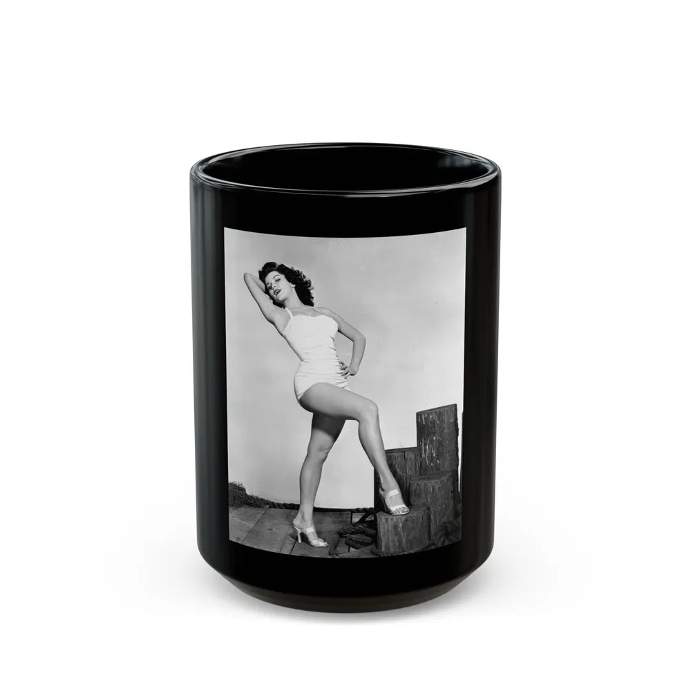 Debra Paget #264 2 (Vintage Female Icon) Black Coffee Mug-15oz-Go Mug Yourself