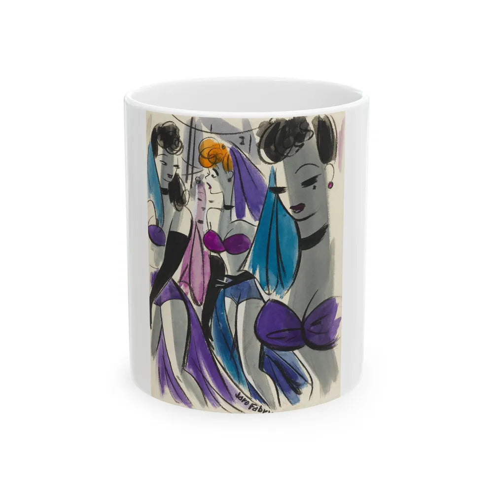 Cartoon illustration_1 - White Coffee Mug-11oz-Go Mug Yourself