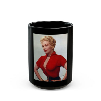 Kim Novak #65 (Vintage Female Icon) Black Coffee Mug-15oz-Go Mug Yourself