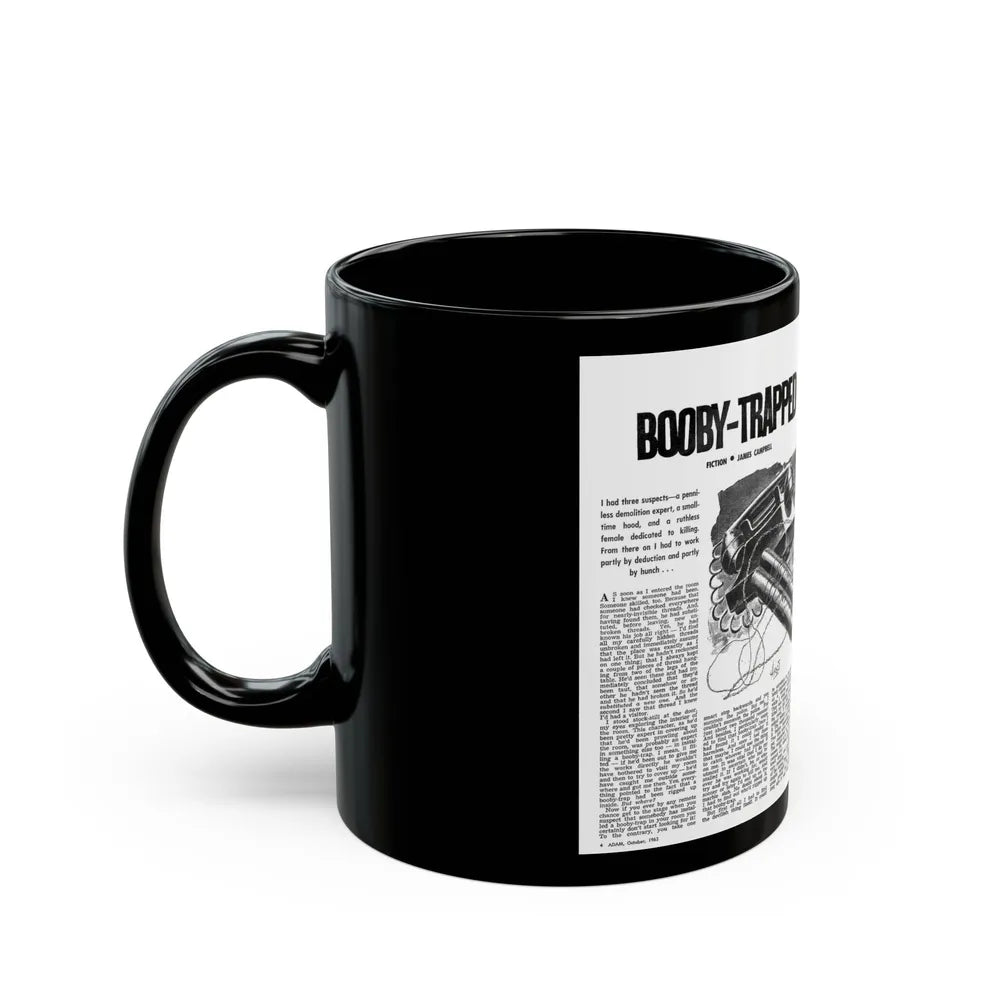 Booby-Trapped, Adam magazine, October 1963 - Black Coffee Mug-Go Mug Yourself