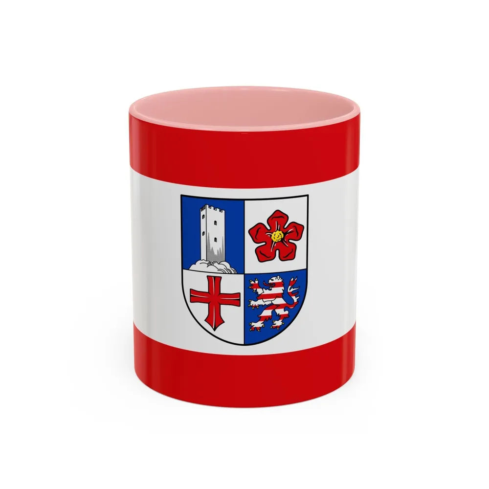 Flag of Bergstrasse Germany - Accent Coffee Mug-11oz-Pink-Go Mug Yourself