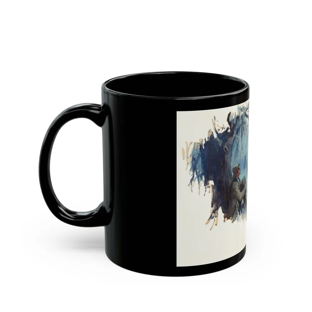 Forest Hunting Scene - Black Coffee Mug-Go Mug Yourself