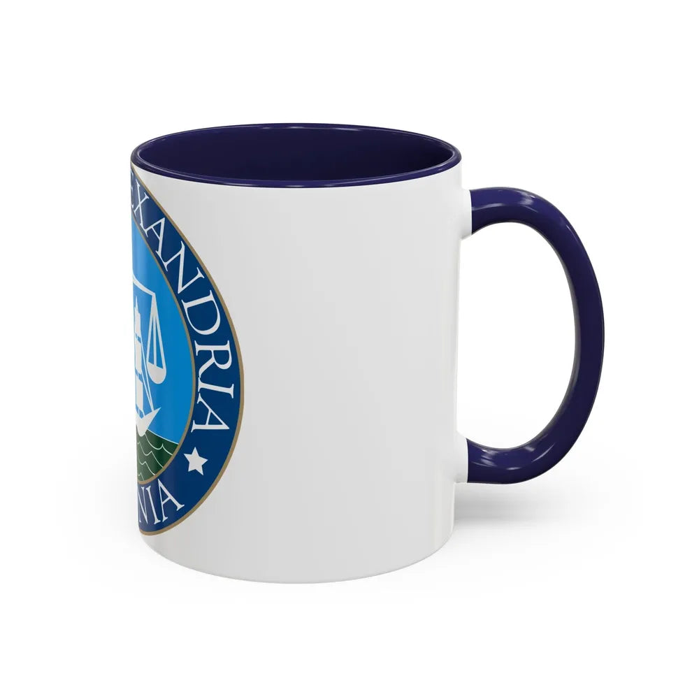 Seal of Alexandria Virginia - Accent Coffee Mug-Go Mug Yourself