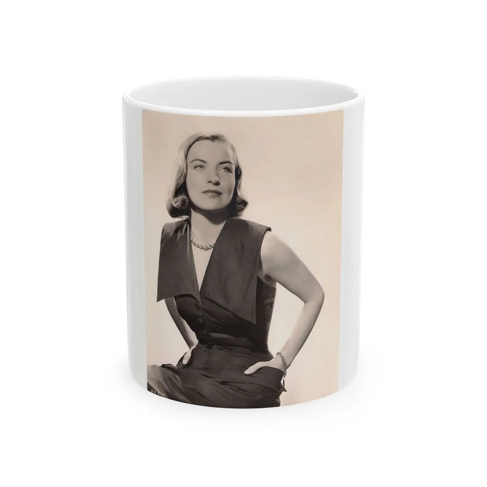 Ella Raines #102 (Vintage Female Icon) White Coffee Mug-11oz-Go Mug Yourself