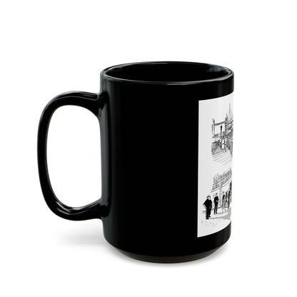 Cruising Down The River. From Courier, 1950 - Black Coffee Mug-Go Mug Yourself