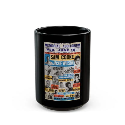 Sam Cooke 1959 (Music Poster) Black Coffee Mug-15oz-Go Mug Yourself