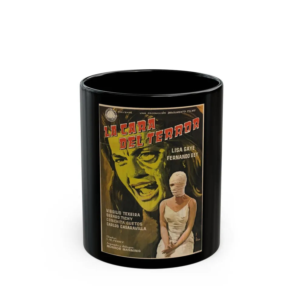 FACE OF TERROR (SPAIN) 1962 Movie Poster - Black Coffee Mug-11oz-Go Mug Yourself