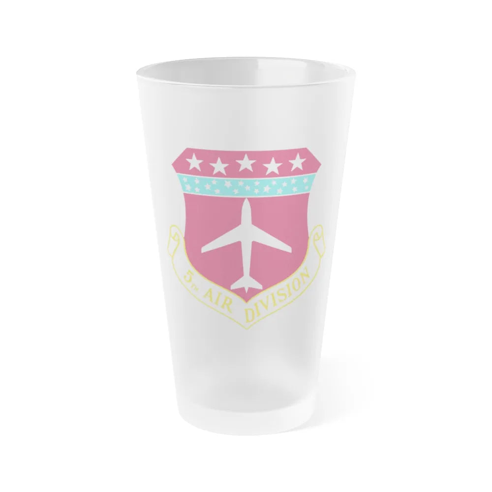 5th Air Division (U.S. Air Force) Frosted Pint Glass 16oz-Go Mug Yourself