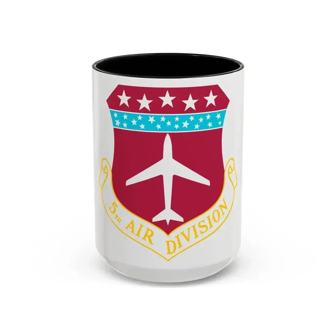 5th Air Division (U.S. Air Force) Accent Coffee Mug 15oz Black - Go Mug Yourself