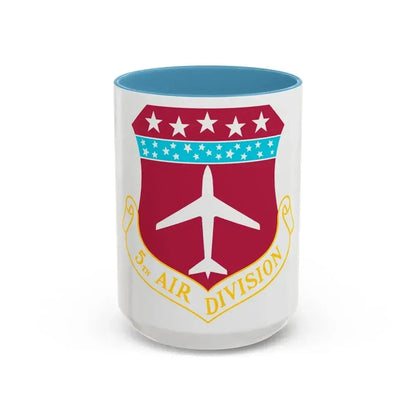5th Air Division (U.S. Air Force) Accent Coffee Mug 15oz Light Blue - Go Mug Yourself