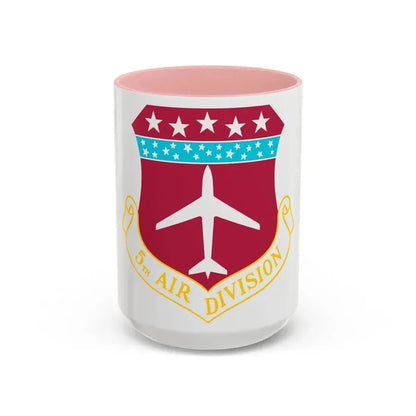 5th Air Division (U.S. Air Force) Accent Coffee Mug 15oz Pink - Go Mug Yourself