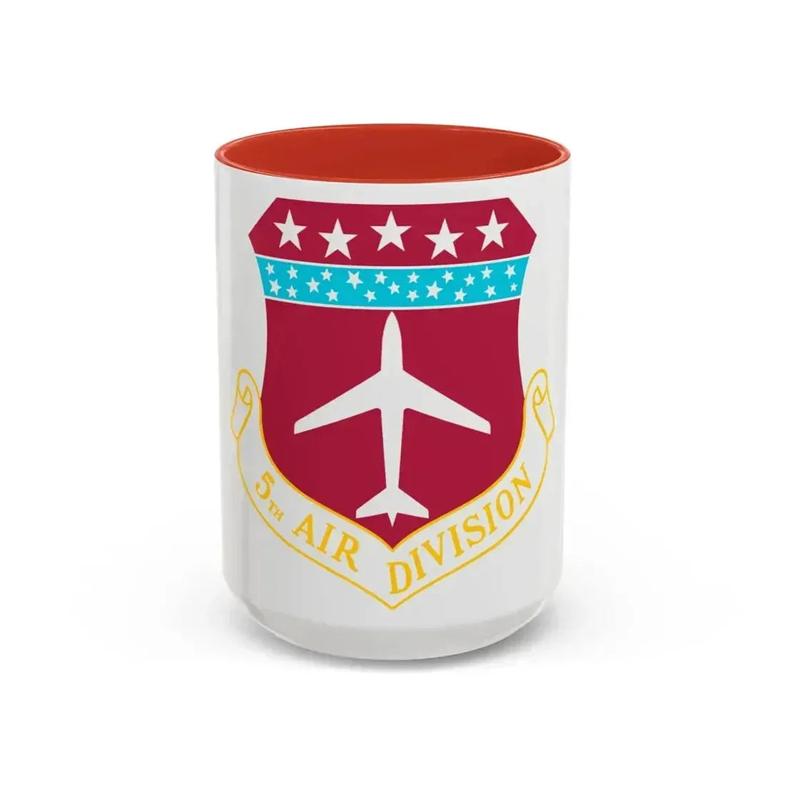 5th Air Division (U.S. Air Force) Accent Coffee Mug 15oz Red - Go Mug Yourself