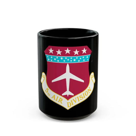 5th Air Division (U.S. Air Force) Black Coffee Mug 15oz - Go Mug Yourself