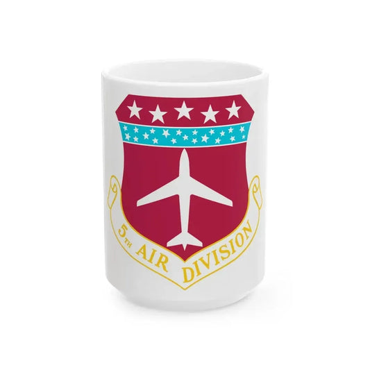 5th Air Division (U.S. Air Force) White Coffee Mug 15oz - Go Mug Yourself