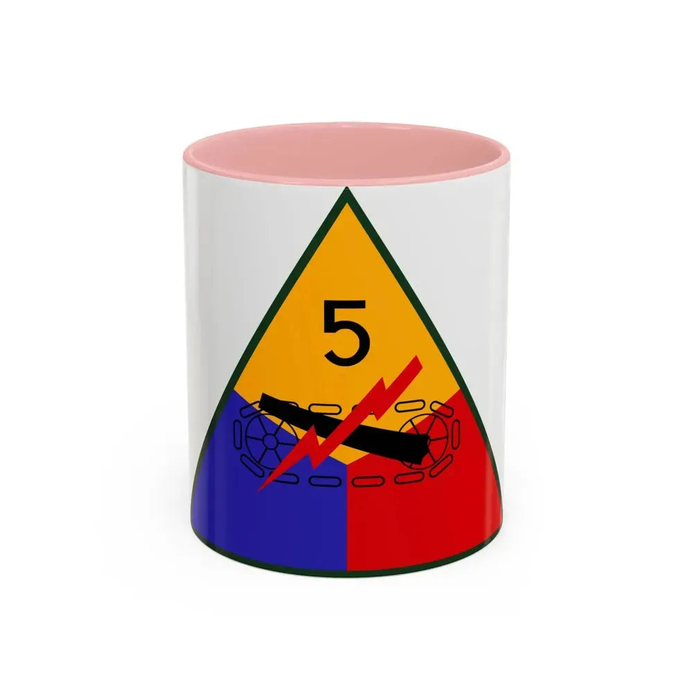 5th Armored Division (U.S. Army) Accent Coffee Mug 11oz Pink - Go Mug Yourself