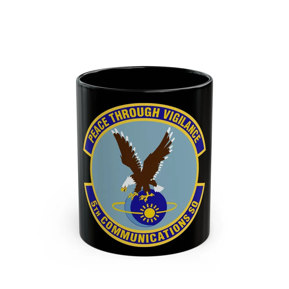 5th Communications Squadron (U.S. Air Force) Black Coffee Mug-11oz-Go Mug Yourself