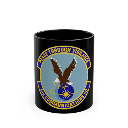 5th Communications Squadron (U.S. Air Force) Black Coffee Mug-11oz-Go Mug Yourself