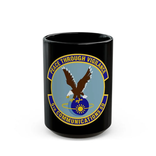 5th Communications Squadron (U.S. Air Force) Black Coffee Mug-15oz-Go Mug Yourself