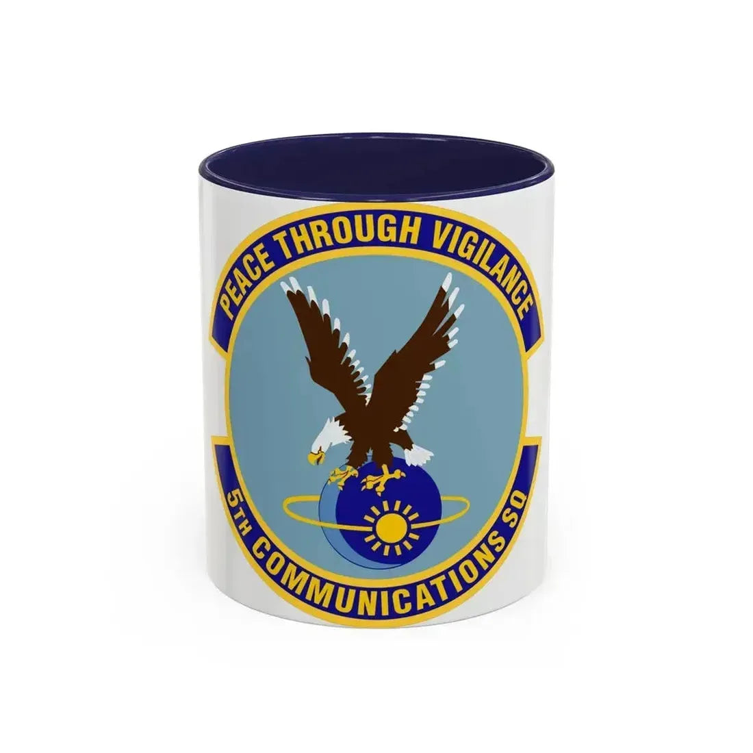 5th Communications Squadron (U.S. Air Force) Accent Coffee Mug 11oz Navy - Go Mug Yourself