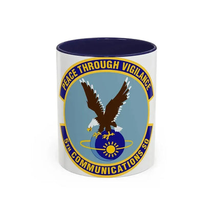 5th Communications Squadron (U.S. Air Force) Accent Coffee Mug 11oz Navy - Go Mug Yourself