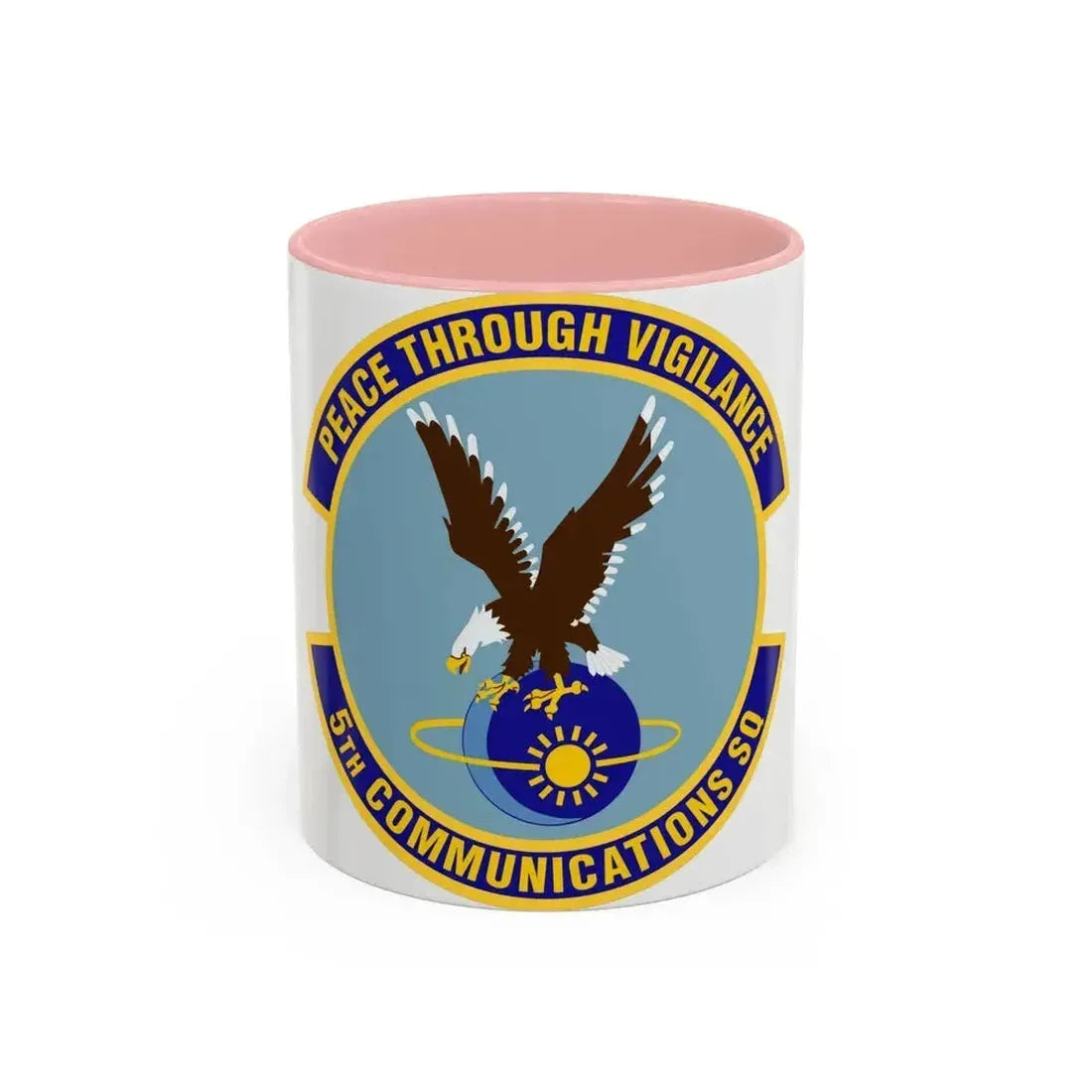 5th Communications Squadron (U.S. Air Force) Accent Coffee Mug 11oz Pink - Go Mug Yourself