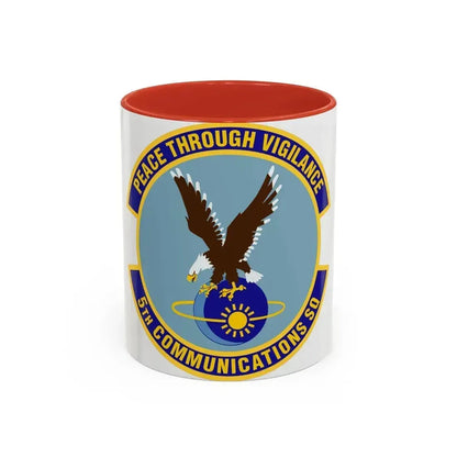 5th Communications Squadron (U.S. Air Force) Accent Coffee Mug 11oz Red - Go Mug Yourself