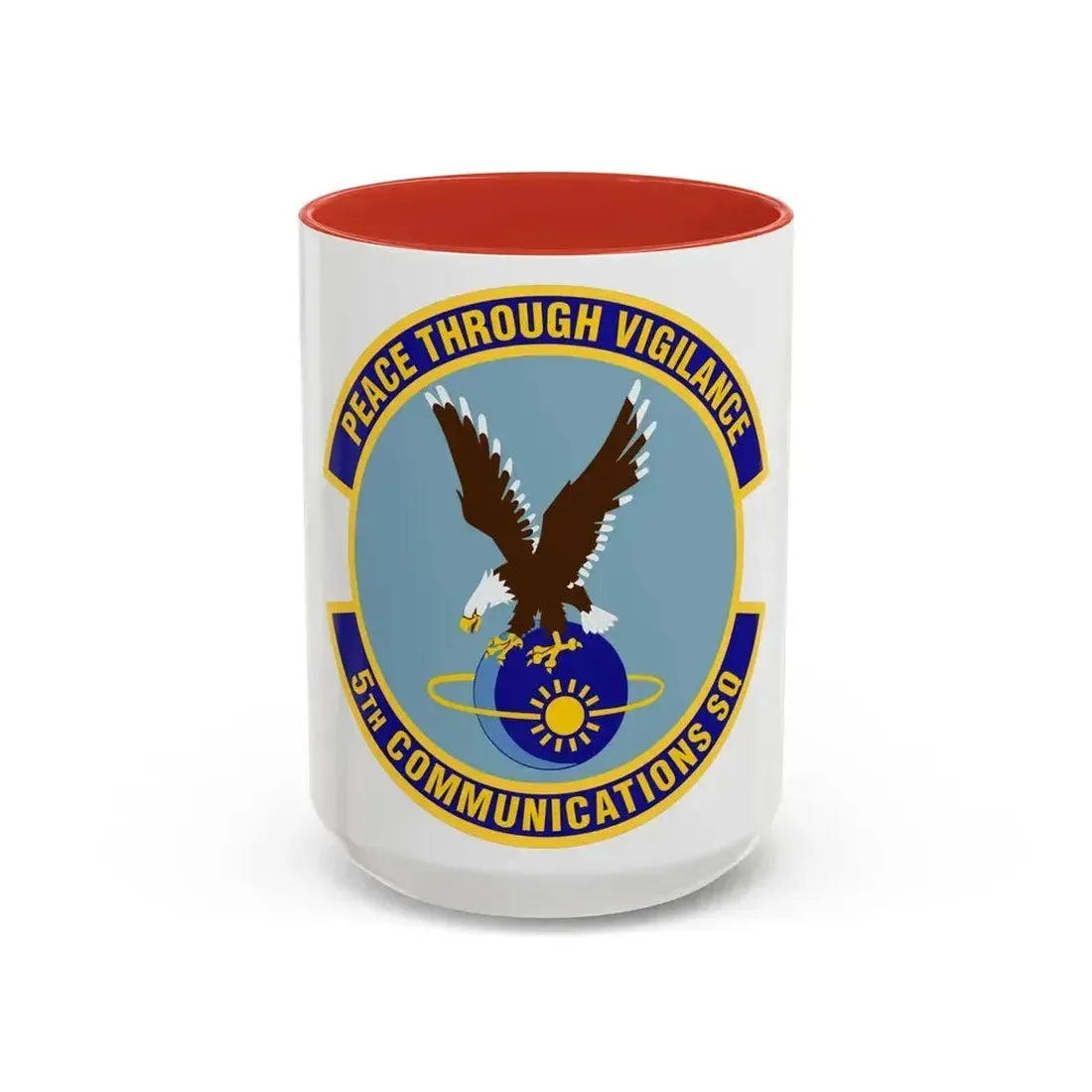 5th Communications Squadron (U.S. Air Force) Accent Coffee Mug 15oz Red - Go Mug Yourself