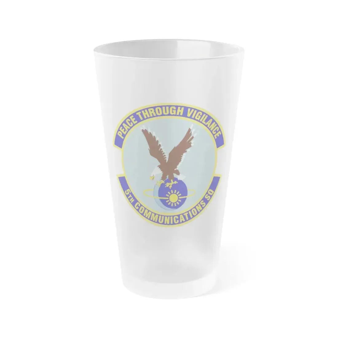 5th Communications Squadron (U.S. Air Force) Frosted Pint Glass 16oz Default Title - Go Mug Yourself