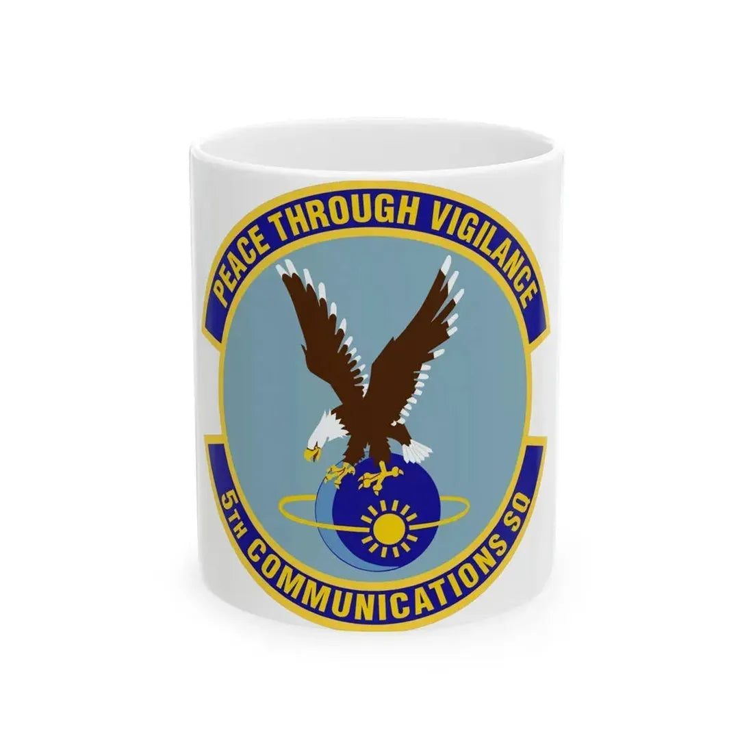5th Communications Squadron (U.S. Air Force) White Coffee Mug 11oz - Go Mug Yourself