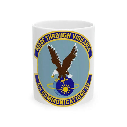 5th Communications Squadron (U.S. Air Force) White Coffee Mug 11oz - Go Mug Yourself