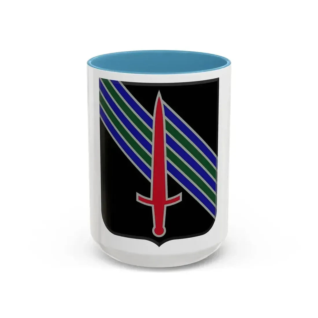 5th Security Force Assistance Brigade v2 (U.S. Army) Accent Coffee Mug 15oz Light Blue - Go Mug Yourself