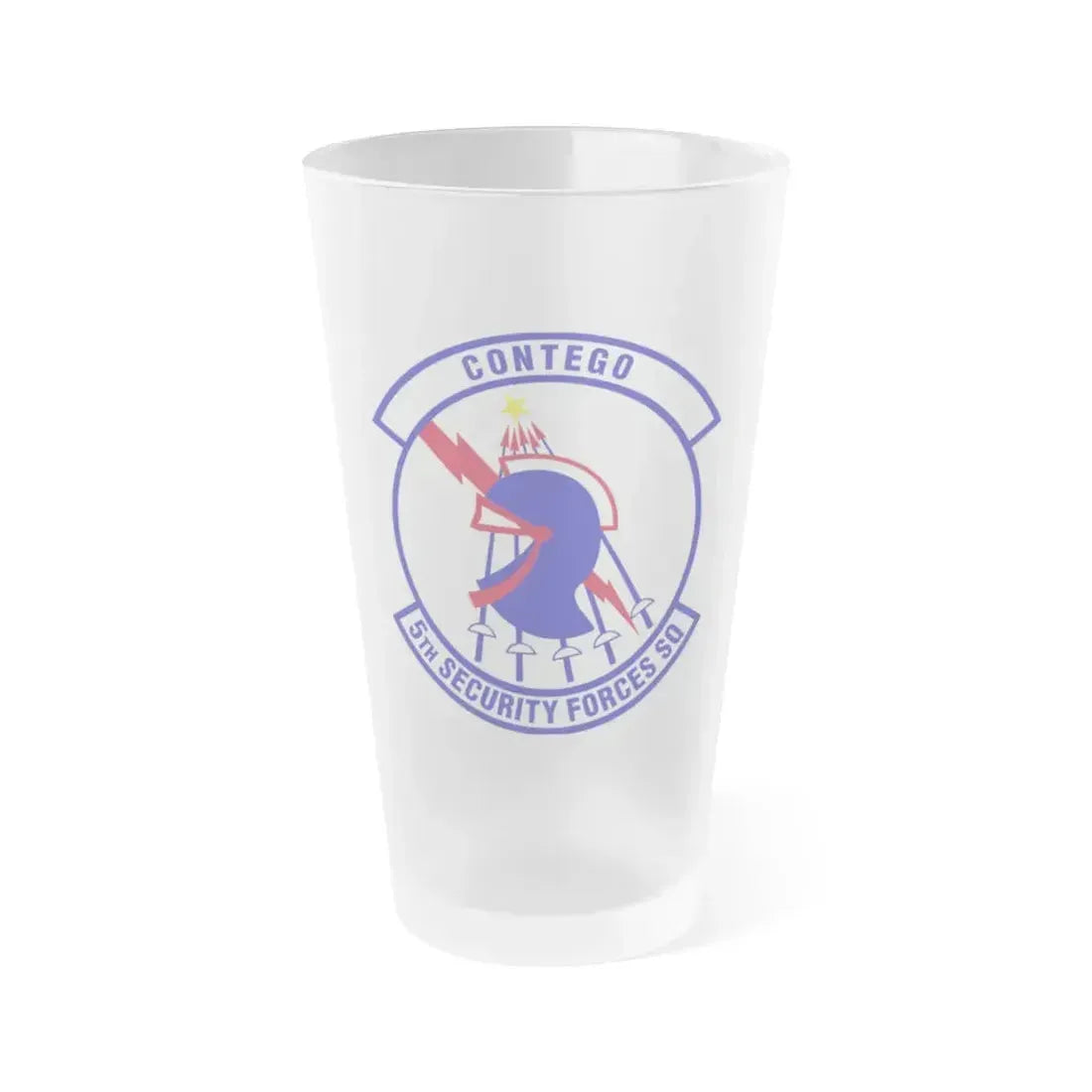 5th Security Forces Squadron (U.S. Air Force) Frosted Pint Glass 16oz 16oz Frosted - Go Mug Yourself