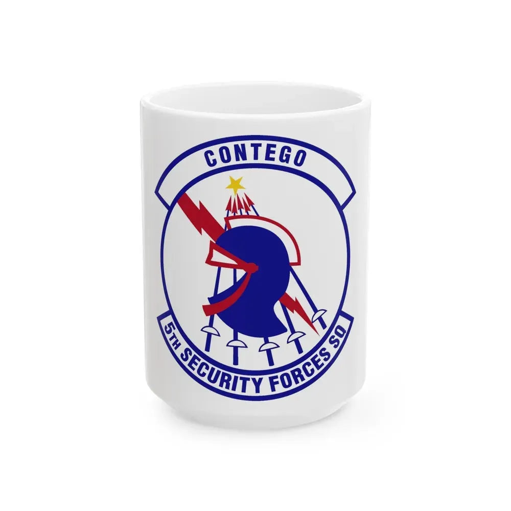 5th Security Forces Squadron (U.S. Air Force) White Coffee Mug 15oz - Go Mug Yourself