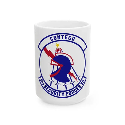 5th Security Forces Squadron (U.S. Air Force) White Coffee Mug 15oz - Go Mug Yourself
