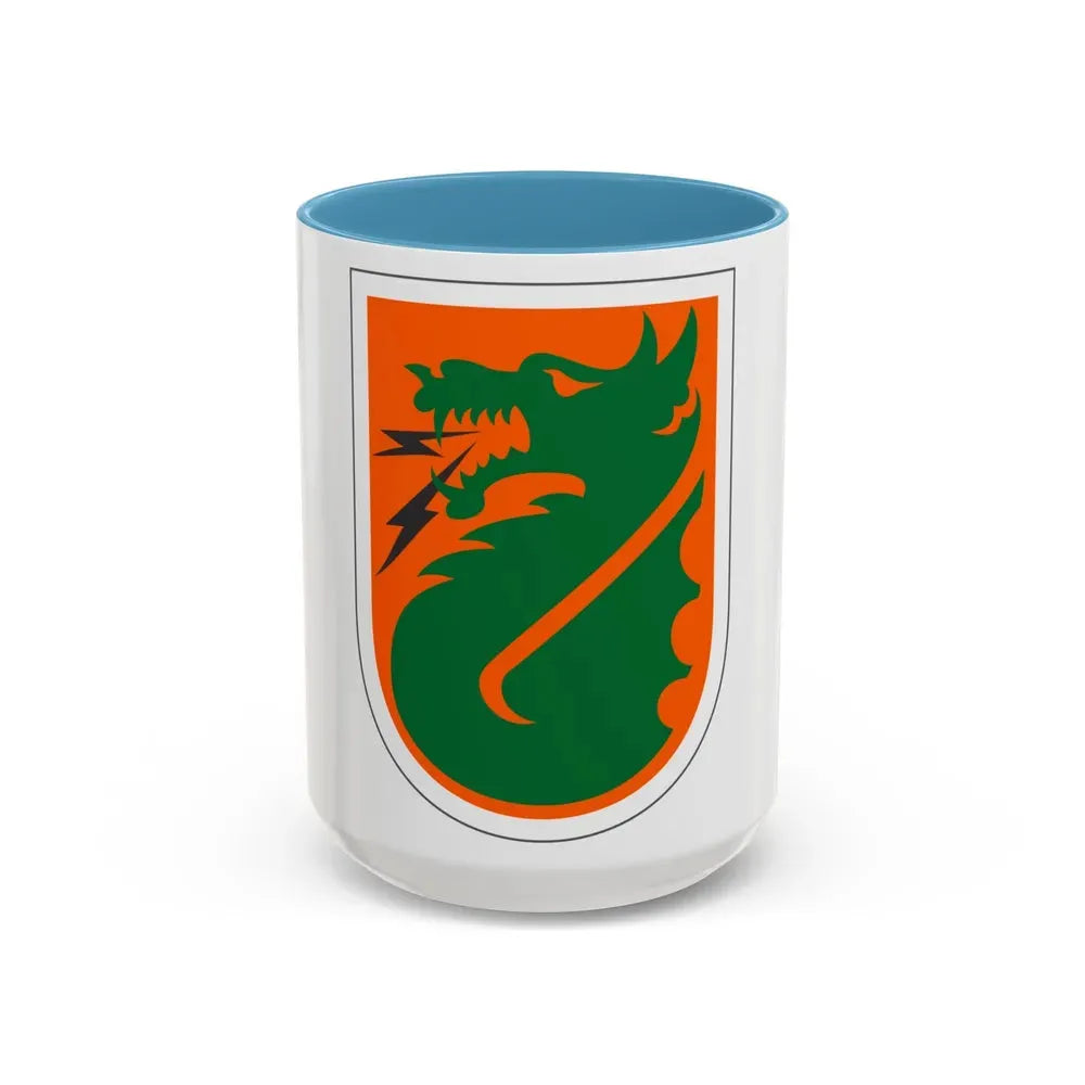 5th Signal Command (U.S. Army) Accent Coffee Mug 15oz Light Blue - Go Mug Yourself