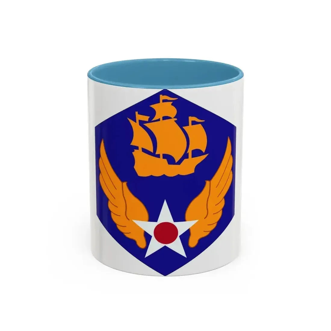 6 Air Force (U.S. Army) Accent Coffee Mug 11oz Light Blue - Go Mug Yourself
