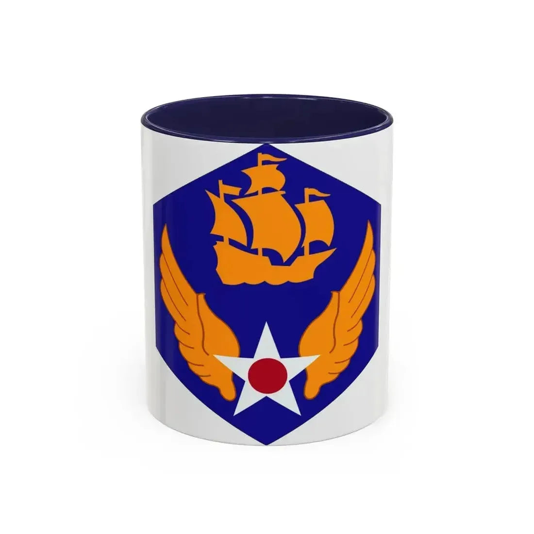 6 Air Force (U.S. Army) Accent Coffee Mug 11oz Navy - Go Mug Yourself