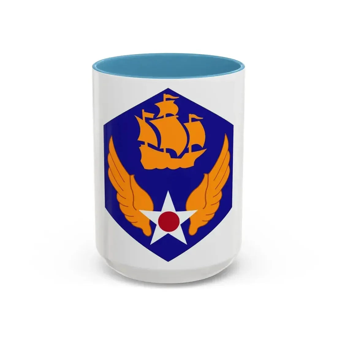 6 Air Force (U.S. Army) Accent Coffee Mug 15oz Light Blue - Go Mug Yourself
