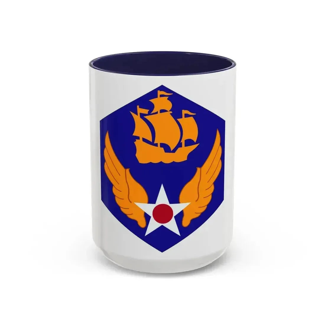 6 Air Force (U.S. Army) Accent Coffee Mug 15oz Navy - Go Mug Yourself