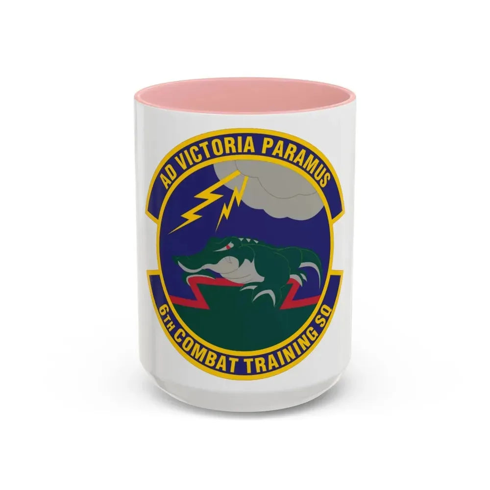 6 Combat Training Squadron ACC (U.S. Air Force) Accent Coffee Mug 15oz Pink - Go Mug Yourself