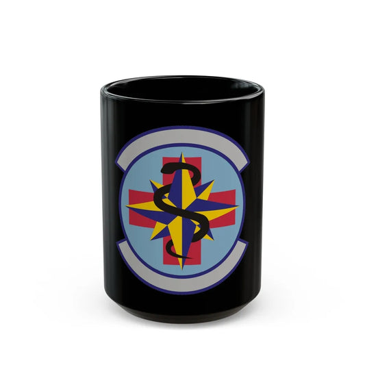 6 Healthcare Operations Squadron AMC (U.S. Air Force) Black Coffee Mug-15oz-Go Mug Yourself