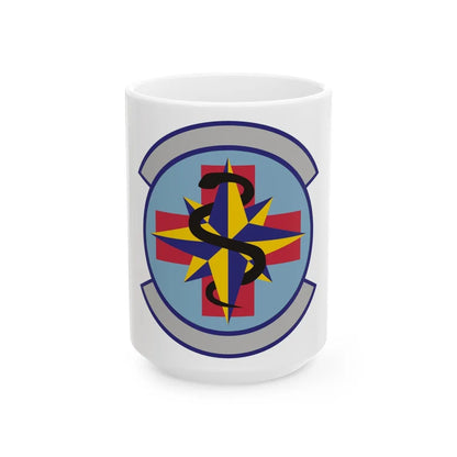 6 Healthcare Operations Squadron AMC (U.S. Air Force) White Coffee Mug-15oz-Go Mug Yourself