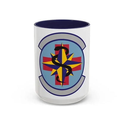 6 Healthcare Operations Squadron AMC (U.S. Air Force) Accent Coffee Mug 15oz Navy - Go Mug Yourself