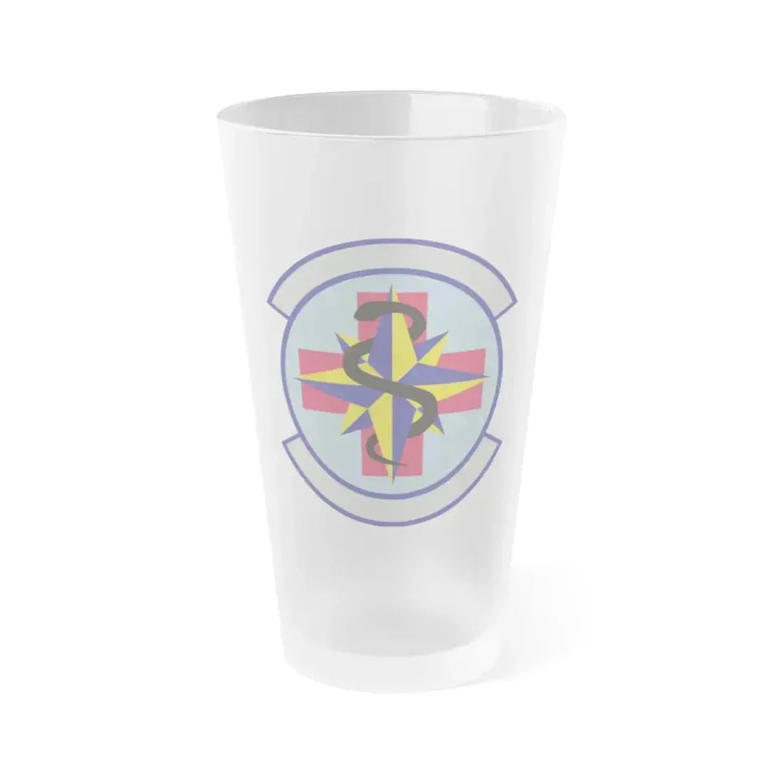 6 Healthcare Operations Squadron AMC (U.S. Air Force) Frosted Pint Glass 16oz 16oz Frosted - Go Mug Yourself