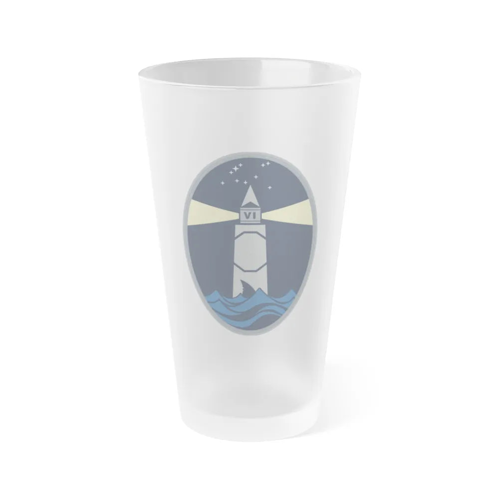 6 Space Warning Squadron (U.S. Space Force) Frosted Pint Glass 16oz-Go Mug Yourself